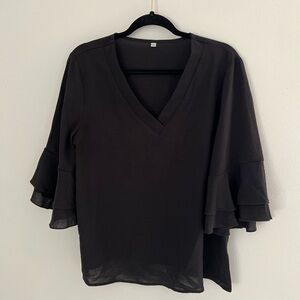 Women's Blouse 3/4 Bell Sleeve Casual Top